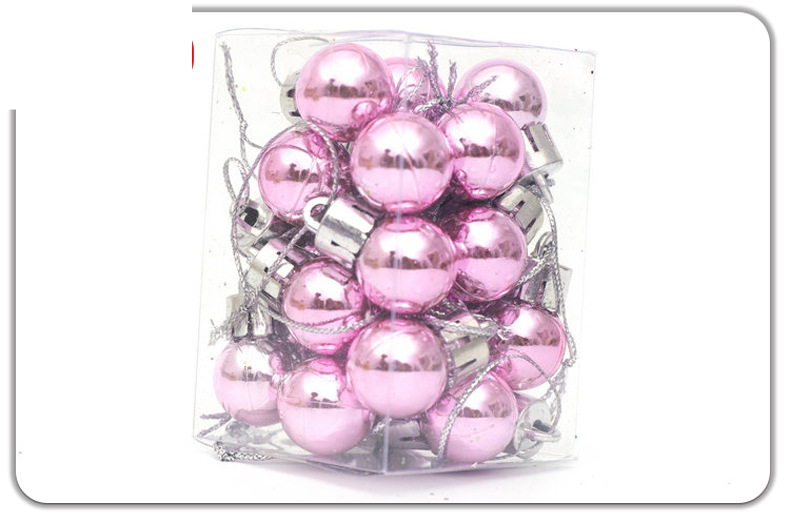 Christmas tree decoration Christmas ball barrel package colored ball 2cm bright ball electroplated ball_voghion.com