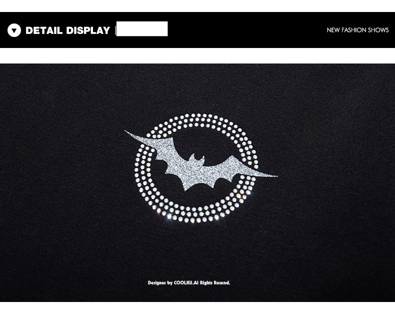 Abbigliamento maschile Marchio di moda taglie forti abbigliamento maschile autunno stampa personalizzata + felpa con fondo spesso e largo a diamante caldo_voghion.com