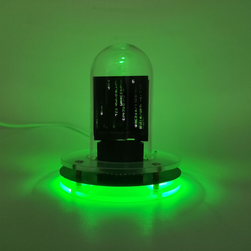 Simulated Glow Tube Clock With Weather Display And Smart WiFi Connectivity_voghion.com