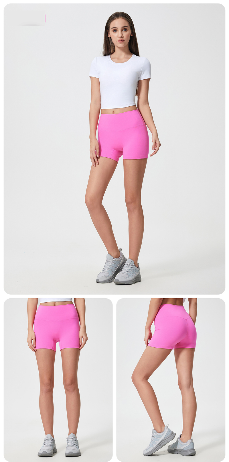 Women’s Clothing New Spring And Summer Nude No T Line Fitness Shorts Elastic Slim Fit Sports Running Yoga Pants Hip Lift_voghion.com