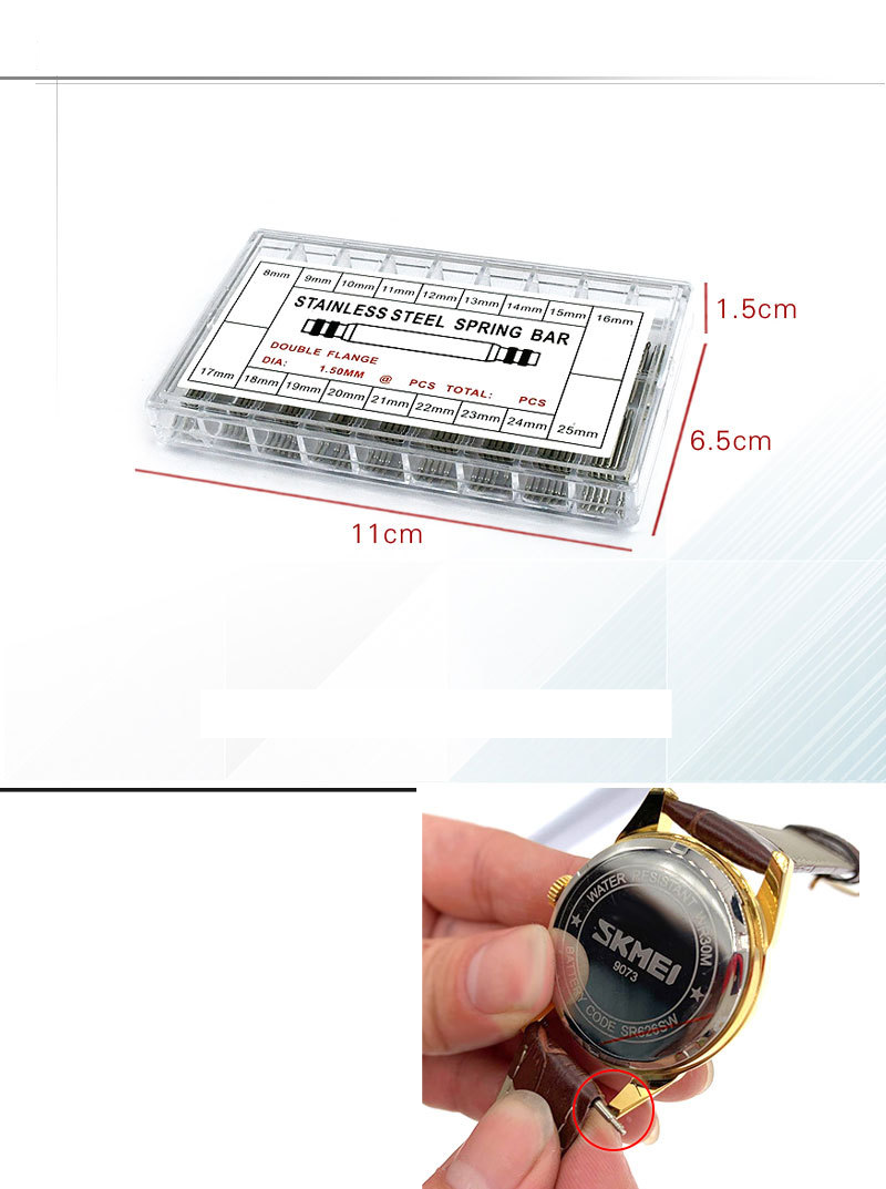 Outils de réparation de montres, cornes en boîte, accessoires de montre, 72/108/144 pièces, cornes en boîte sans soudure, 8 à 25 mm_voghion.com