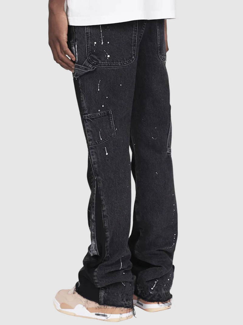 Vêtements pour hommes automne et hiver déchiré rétro patch slim fit skinny stretch jeans hommes all-match décontracté long pantalon nostalgique_voghion.com