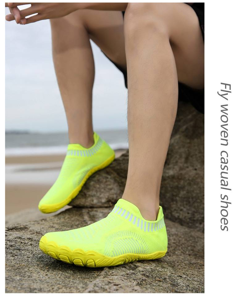 Scarpe da acqua unisex ad asciugatura rapida con suola antiscivolo - Calzini da spiaggia leggeri a piedi nudi per escursionismo, nuoto e attività all'aperto_voghion.com