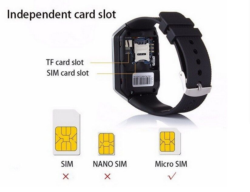 DZ09 Smart Watch With SIM Card Slot, Bluetooth, Touch Screen, Camera, Step Counter, Multi-Language Support For Men Women Kids_voghion.com