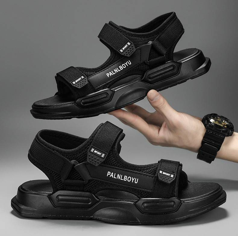 Herrensandalen, Neuer Stil Im Jahr 2025, Rutschfest, Dickbesohlte, Strandschuhe, Weiche Sohlen, Freizeitsport, Höhenvergrößerung, Sandalen Mit Hausschuhen_voghion.com