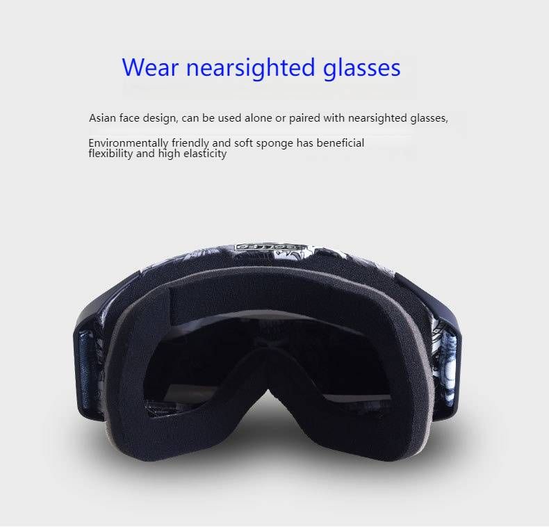Motorbrillen voor volwassenen – UV-bescherming, anticondens, verwisselbare lenzen – Offroad, motorcross, ATV-rijden – Lichtgewicht en duurzaam PC-frame_voghion.com