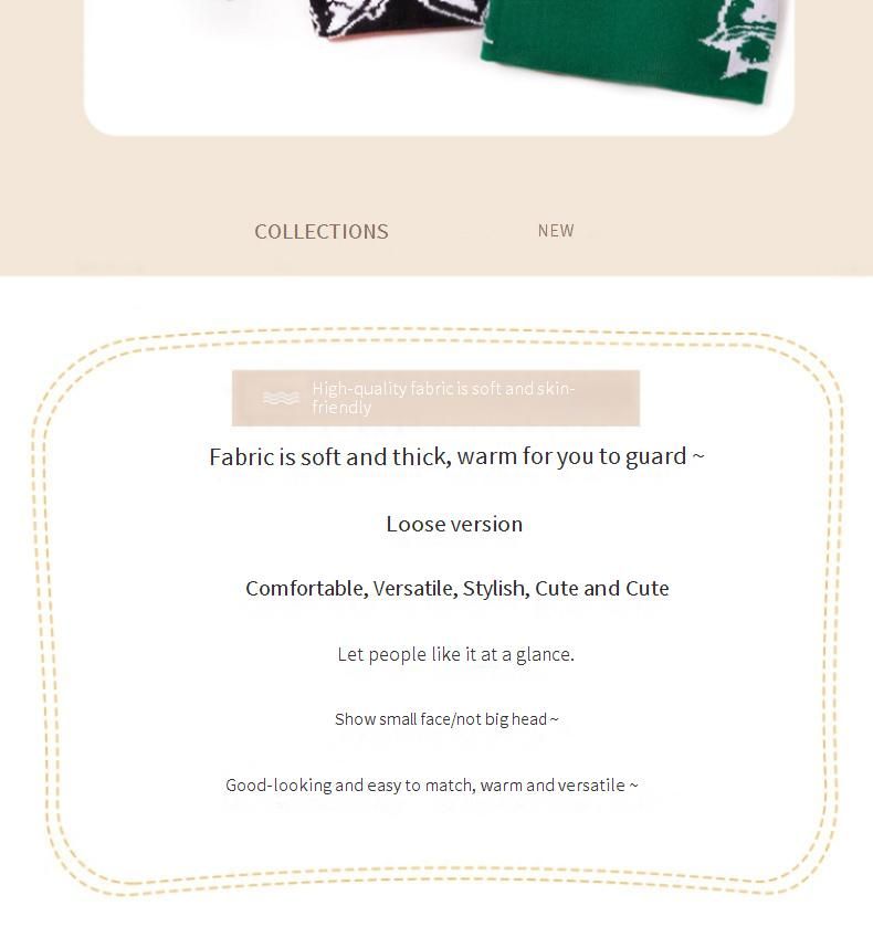 Urban Jacquard Knit Beanie - Stijlvolle unisex wintermuts met zonnebloempatroon, streetwearmode voor mannen en vrouwen_voghion.com