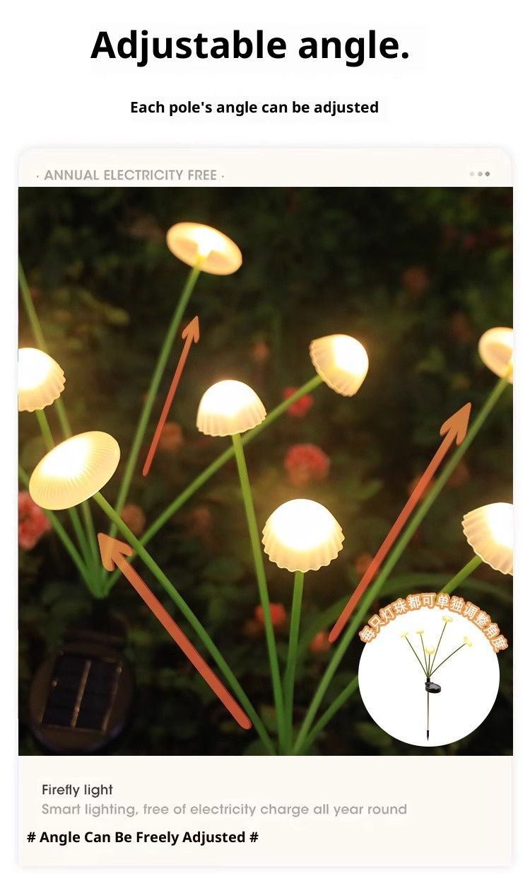 Luci da giardino a LED a forma di medusa alimentate a energia solare: illuminazione decorativa impermeabile per esterni con accensione automatica dal tramonto all'alba e sensore di movimento_voghion.com