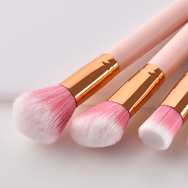 Pennelli per trucco da 5 pezzi, strumenti di bellezza, manico in legno Yuncai, tubo per la bocca, capelli in nylon GUJHUI_voghion.com
