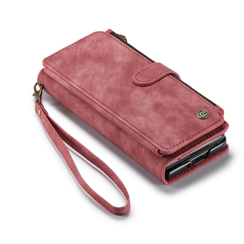 Applicable to Samsung Z Folder 5 Phone Case New A14 Card-Inserting Leather Case S23ultra Multi-Function Flip Wallet_voghion.com