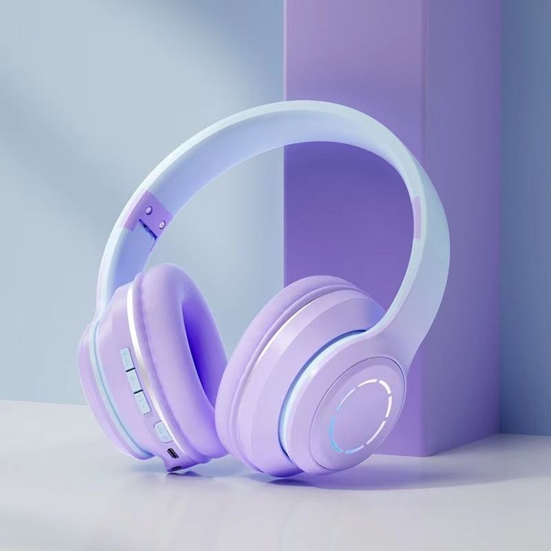 Cuffie stereo sportive ST99 con subwoofer, pieghevoli, luminose e Bluetooth, per mangiare pollo, lezioni online_voghion.com