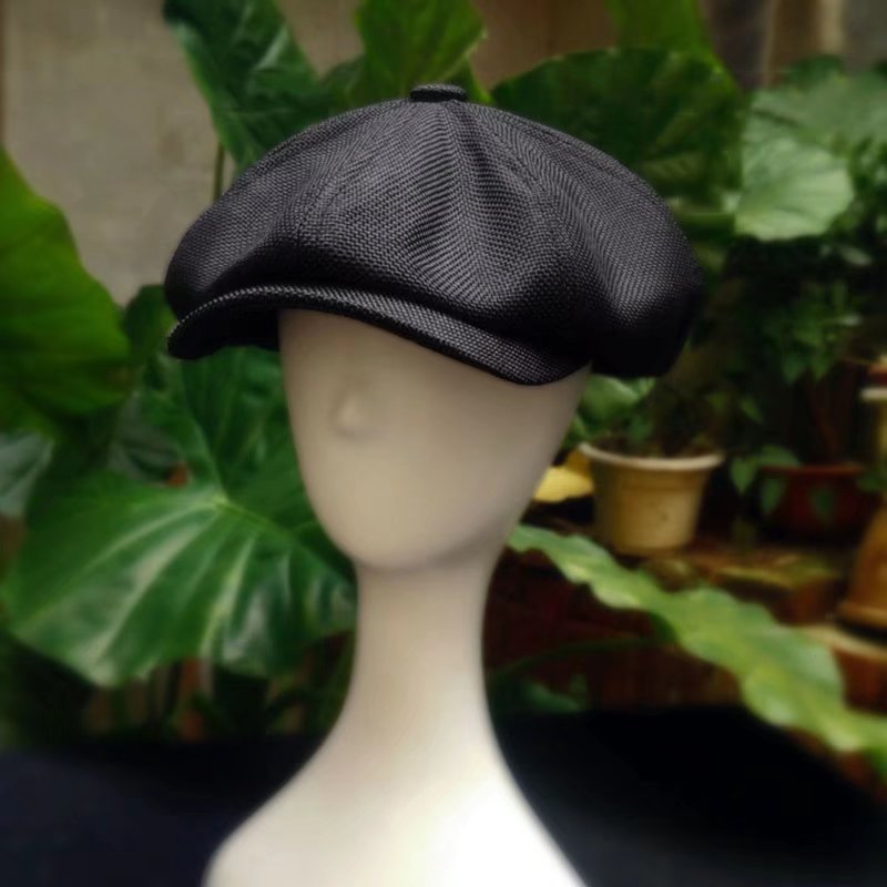 Wool Newsboy Cap Men Grey Herringbone Flat Caps Women Men British Painters Hat Soft Autumn Winter Hats Octagonal Cap_voghion.com