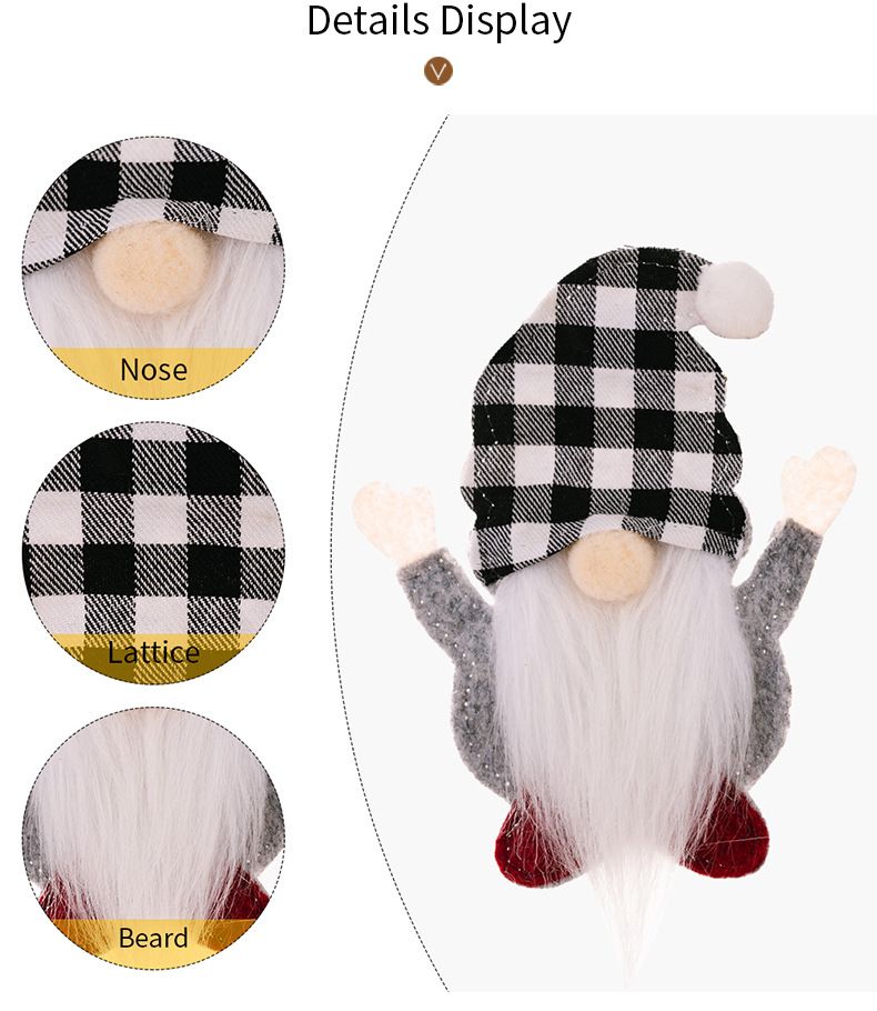 Maison & Jardin Hobbe Nouvelles Décorations de Noël Ensemble de Couteau et Fourchette Nain à Carreaux Ensemble de Vaisselle pour Personnes Âgées de la Forêt Ensemble de Table à Manger_voghion.com