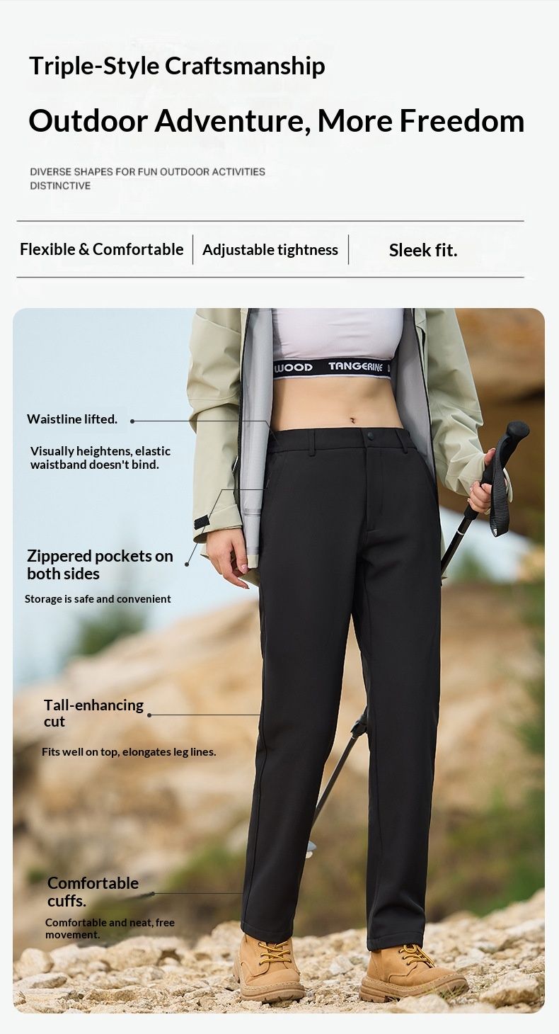 001 Outdoor Soft Shell Hiking Men's Autumn Winter Fleece Lined Warm Long Women's Windproof Wear-resistant Trekking Sports_voghion.com