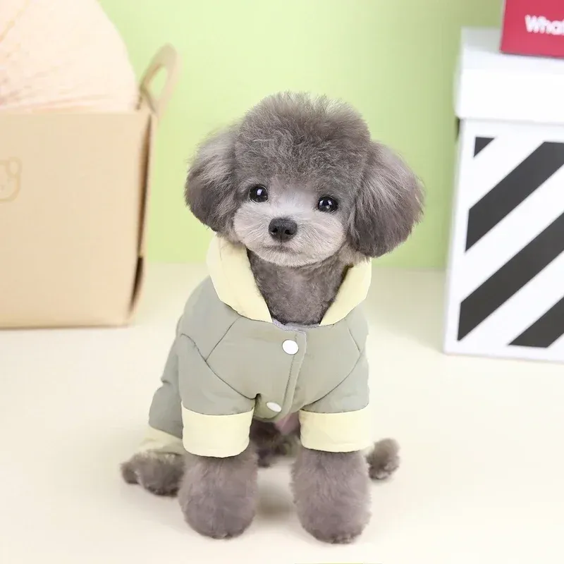 Manteau d'hiver chaud et isolant avec anneau en D, veste pour chiots de petite et moyenne taille, combinaisons et costumes pour chihuahua, par PawParty Store_voghion.com