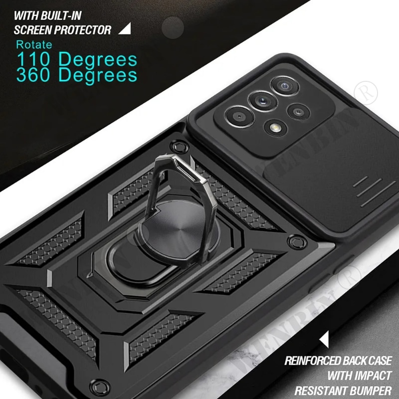 Slide Camera Linse Cover til Huawei P40 P30 Lite Nova 10 Pro 9 Honor 70 50 X8A X7A Bumpers Armor Cover_voghion.com