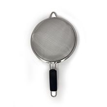 German Strainer Set (3 Pcs) - Stainless Steel 8/12/20cm, Heatproof Handle, EU Fine Mesh Kitchen_voghion.com
