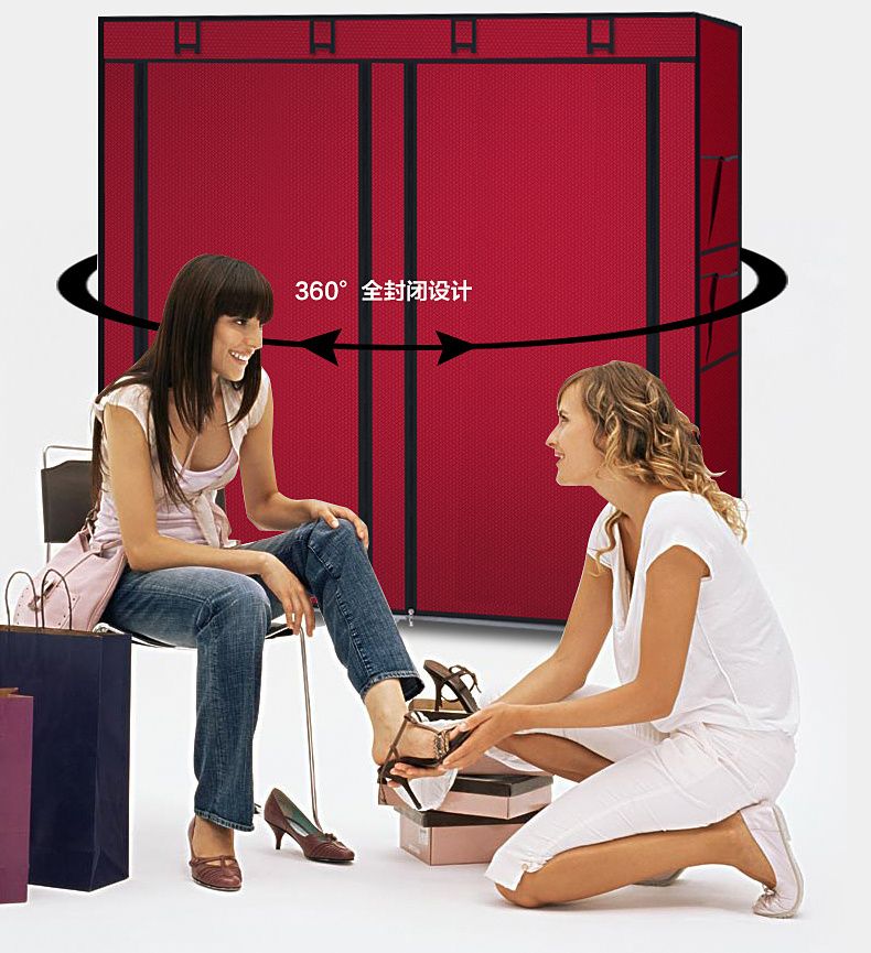 6-Row 2-Line 12 Lattices Non-Woven Fabric Shoe Rack with Non-Woven Fabric RT_voghion.com