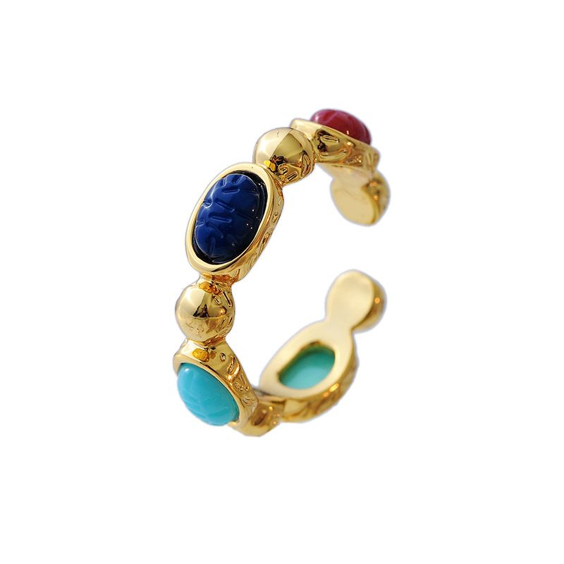 Damenringe Damenringe INS Neue bunte C-förmige offene Mode leichte Luxus-Nische High-End-Zeigefingerring_voghion.com
