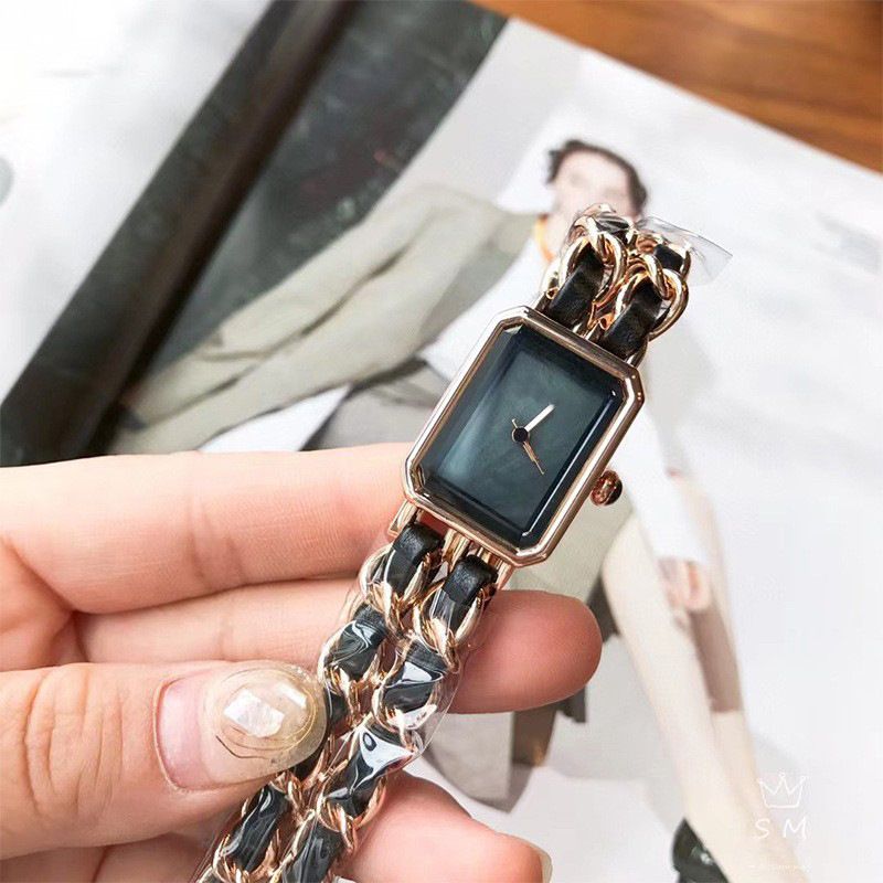 The Correct Version Has A Logo ! Square Chain Woven Strap Women With High-end Gift Box, Popular Classic Women's Watch For Micro-business And Internet_voghion.com