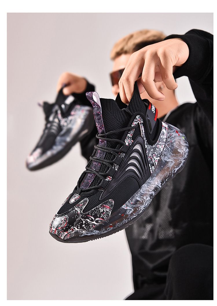 Men's new large high top basketball sneakers winter plush insulation casual dad men's trendy shoes_voghion.com