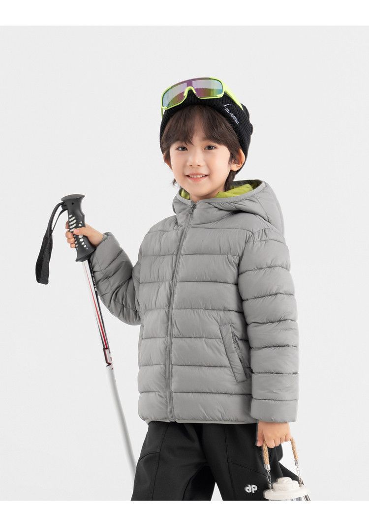 Children's Cotton Clothes 2025 Autumn And Winter Models, Cloud-feeling Hooded Anti-splashing Tops, Simple Boys And Girls Light Warm Coats_voghion.com
