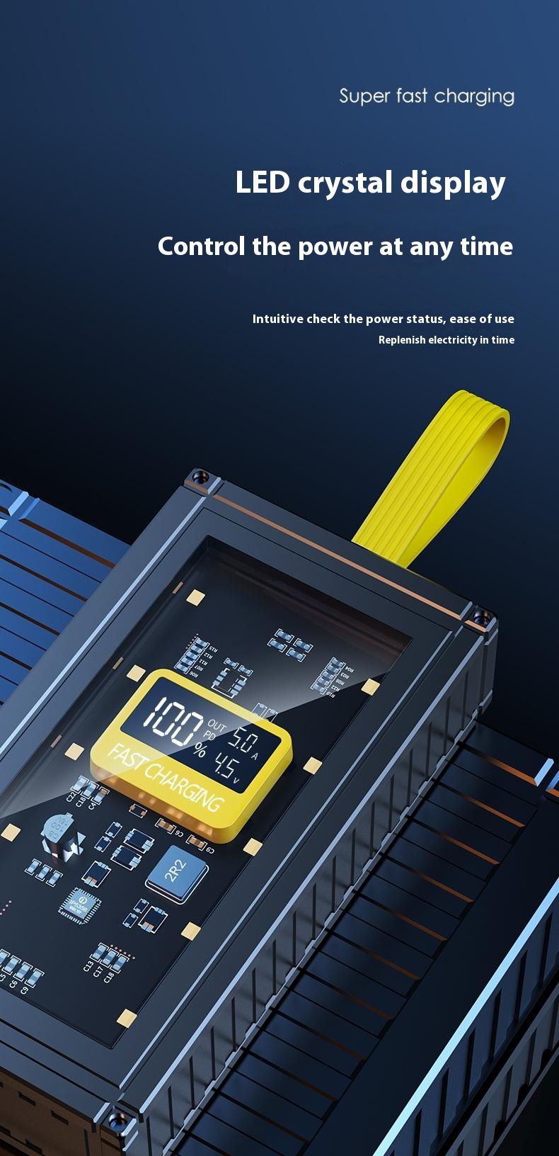 50000 mAh mit 20 W PD 120 W Schnelllade-Powerbank, externer Akku, geeignet für verschiedene Modelle_voghion.com
