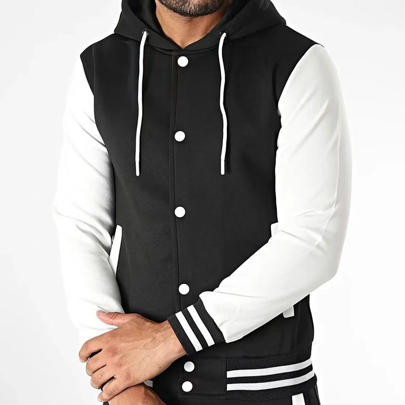 Sonbahar kapüşonlu svetşört setleri erkek eşofman rahat Hoodies kazak + eşofman altı 2 parça Set erkek kazak Hoody moda streetwear_voghion.com