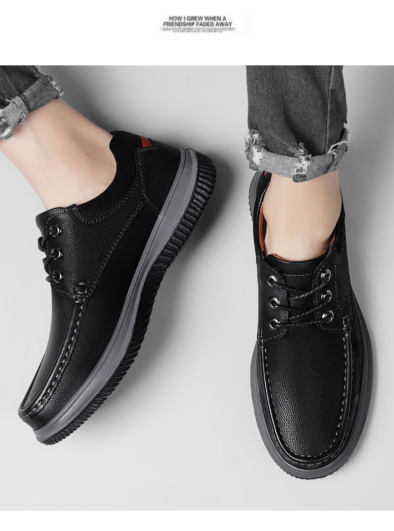 Herren-Lederschuhe, Leder-Freizeitschuhe, Herrenschuhe für breite Füße, Schuhe für breite Zehen, reine Outdoor-Reiseschuhe, weich_voghion.com