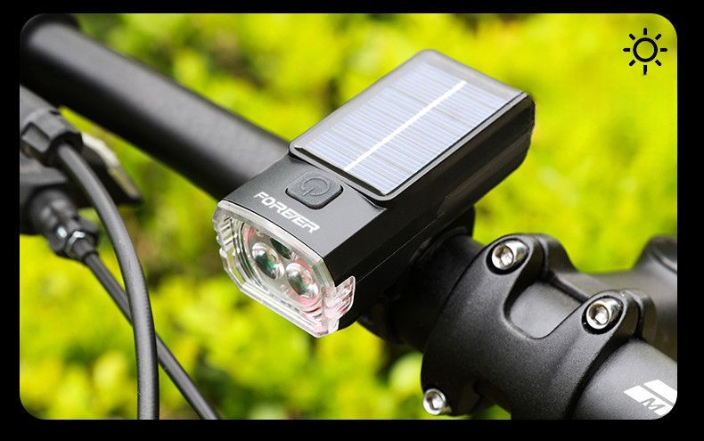 Torcia solare ad alta luminosità per bicicletta, luce anteriore ricaricabile, attrezzatura per ciclismo da montagna_voghion.com