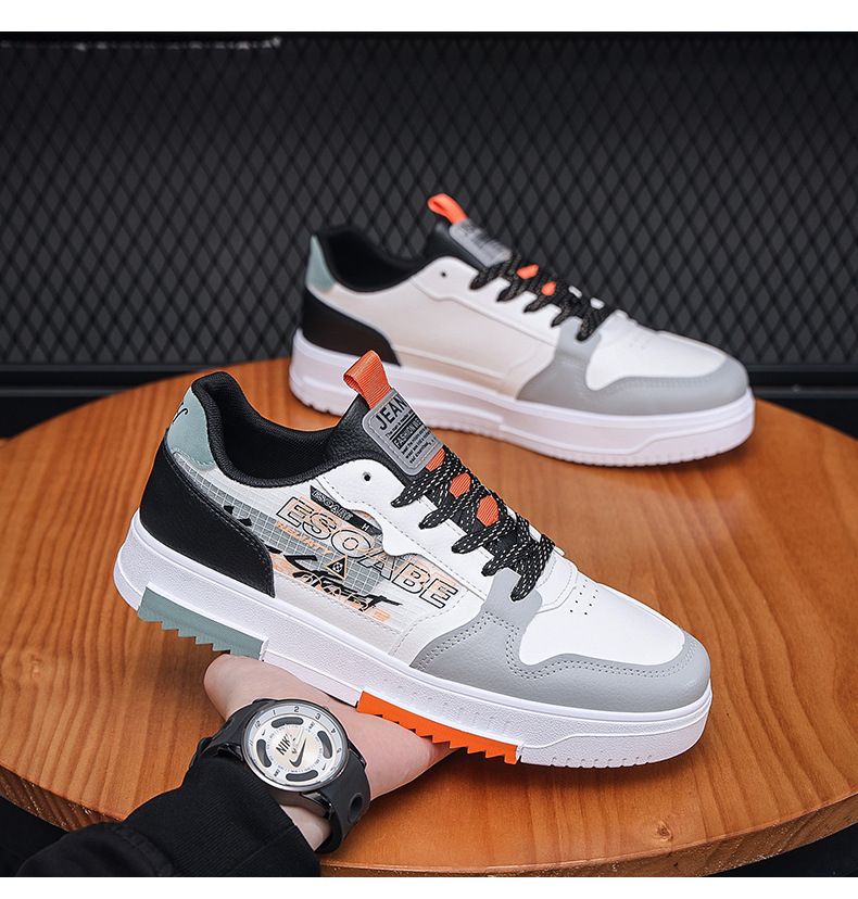 2023 Casual Sneakers til mænd Street Fashion Herre Skateboard Sko Udendørs Gåture Flade Sko Beskyttelse Snøre Skateboard Sko_voghion.com