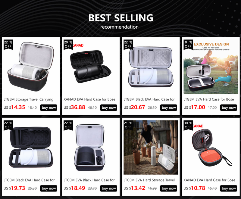 LTGEM EVA Hard Case For Soundk Revoe+ Speaker Protective Travel Carrying Storage Bag(only case)_voghion.com