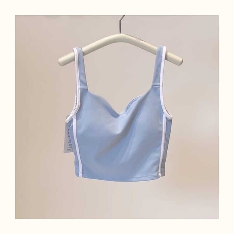 Vêtements pour femmes, vêtements de yoga, même style, été, léger et confortable, loisirs, couleur unie, petite écharpe, sous-vêtements, style pur désir_voghion.com
