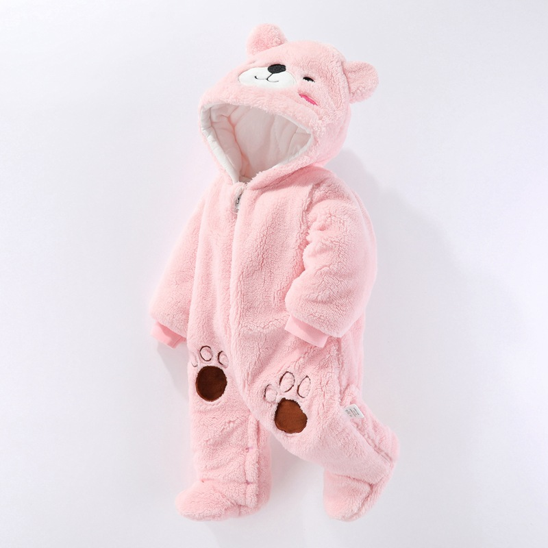 Lasten vaatteet Vauvan onesie talvella vastasyntyneen lämpimät ryömintävaatteet vauvan pehmo ulkona_voghion.com