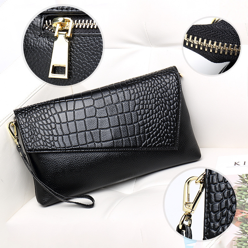 2024 New Single Shoulder Large Capacity Crossbody Fashion Handbag Genuine Leather Hand Grip Bag Women's_voghion.com