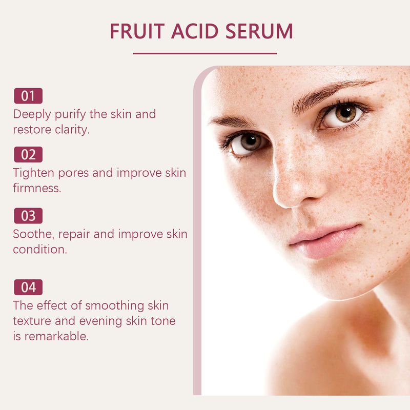 OUHOE Fruit Acid Purifying Essence, Gentle Exfoliating, Moisturizing And Moisturizing Daily Skin Care Essence_voghion.com