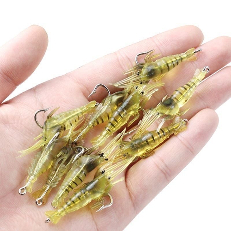 Lure 4cm Small Luminous With Hook Shrimp Bass Perch Universal For Sea And Freshwater Fishing Soft Bait Simulation_voghion.com
