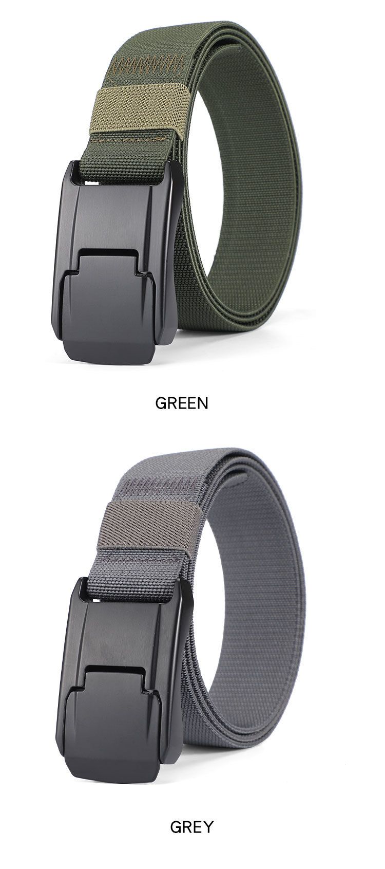 HOT New Stretch For Men and Women Hard Alloy Quick Release Buckle Strong Real Nylon Unisex Elastic Overalls Work Belt_voghion.com