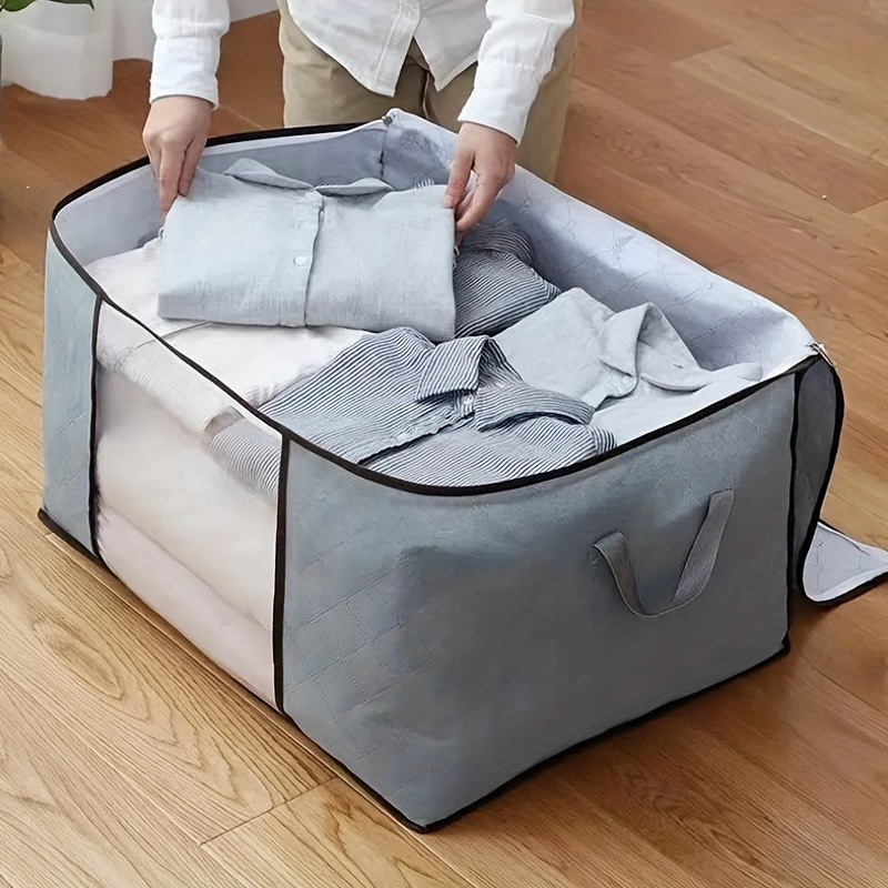 Bolsa de almacenamiento de gran capacidad, organizador con cremallera a prueba de polvo, contenedor acolchado, bolsa de equipaje_voghion.com