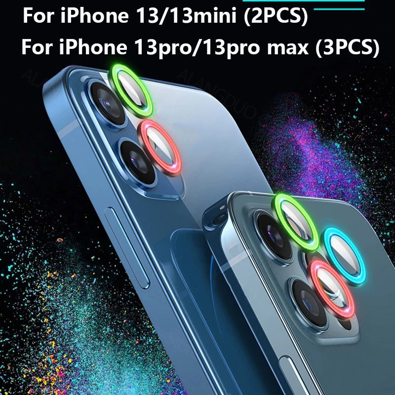 iPhone 13 12 11 Pro Max kameras objektīva aizsargi Gaismas kameras gredzena stikls iPhone11 Pro max 13mini 13pro aizsargplēvei_voghion.com