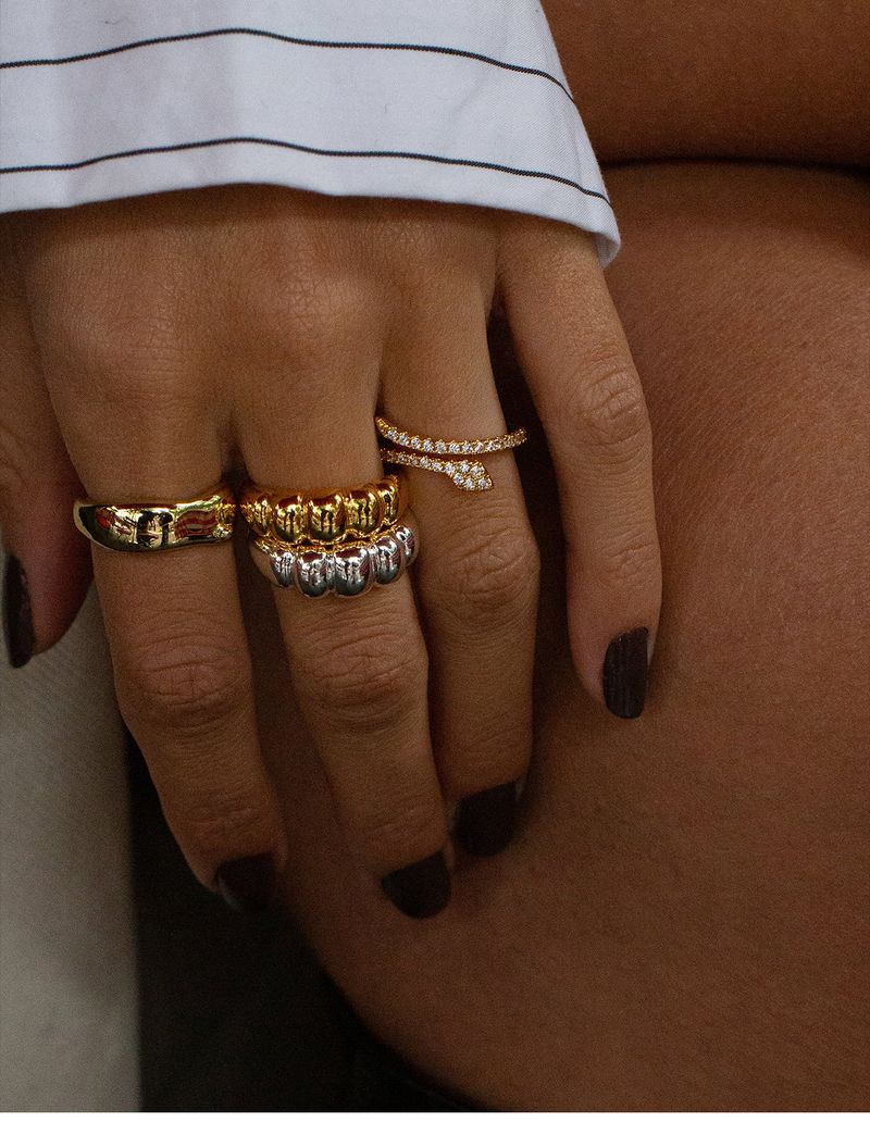 Women's Jewelry Pictographic Golden Snake Ring Light Luxury High End Snake Opening Ring Versatile Index Finger Ring_voghion.com