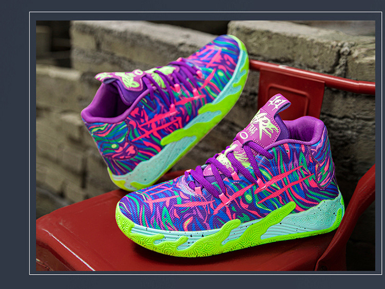 Zapatillas deportivas de baloncesto para estudiantes varones, prácticas zapatillas deportivas para niños con suelo de cemento que absorben los golpes, resistentes al desgaste y antideslizantes_voghion.com