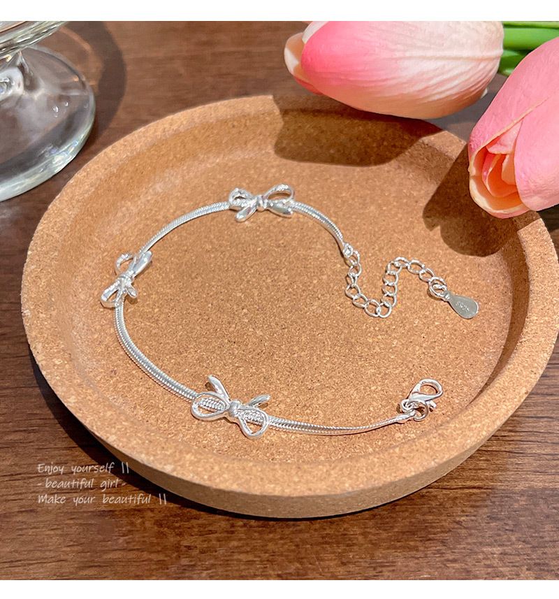 Bow snake bone chain bracelet women light luxury niche simple high end sense of the same style of Internet celebrity jewelry_voghion.com