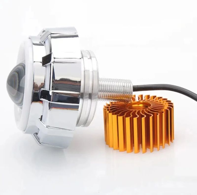motorcycle LED flash modified headlight ghost fire angel eye demon eye dual light lens laser cannon_voghion.com