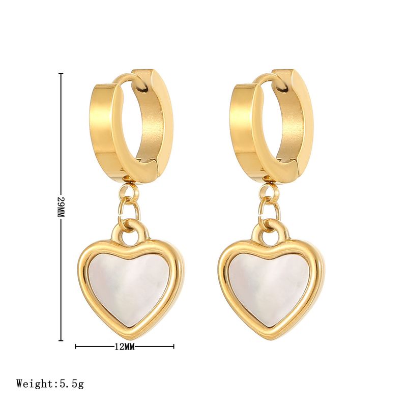 Einfaches Temperament Mutter Shell Liebe Ohr Schnalle Mode High Sense Licht Luxus Nischenschmuck Exquisite Ohrringe_voghion.com