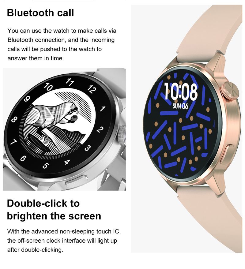 DT4 + Έξυπνο ρολόι για άνδρες GPS Tracker Bluetooth Κλήση Φωνητικός βοηθός Αθλητικά_voghion.com