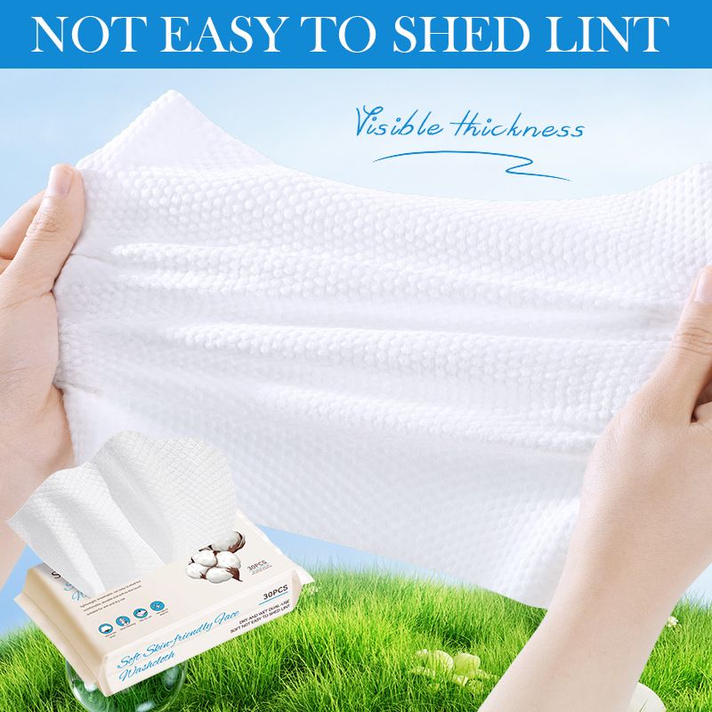 Full English Soft Facial 30 Sheets SADOER Face Cleansing Makeup Removal Towels_voghion.com