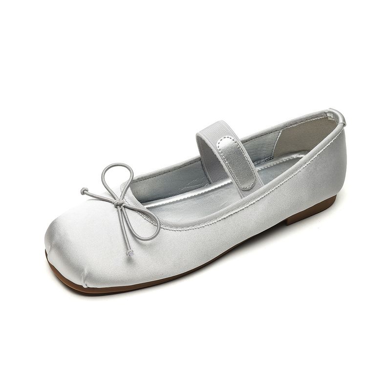 Scarpe basse singole da donna con tacco basso e parola Mary Jane, scarpe da ballo con fiocco carine_voghion.com
