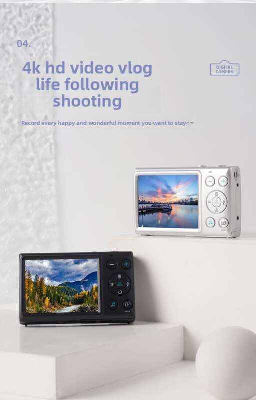 New Old-fashioned Digital Student Party Music Camera, Entry-level Small Travel Selfie Card Machine_voghion.com