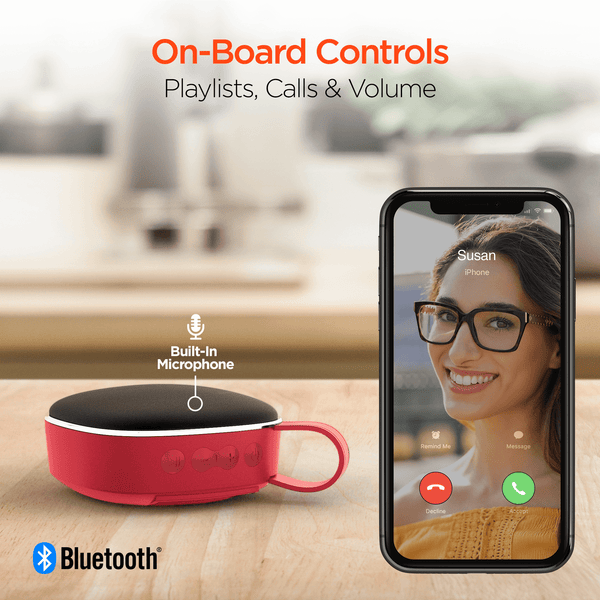 HyperGear Fabrix Mini Wireless Speaker Red_voghion.com